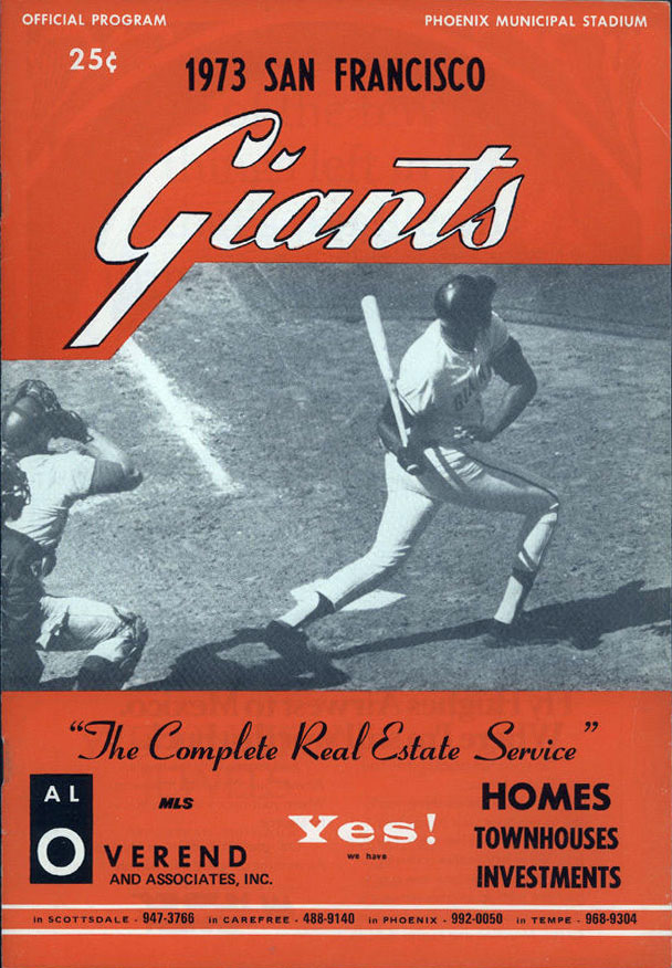 1973 San Francisco Giants spring training program