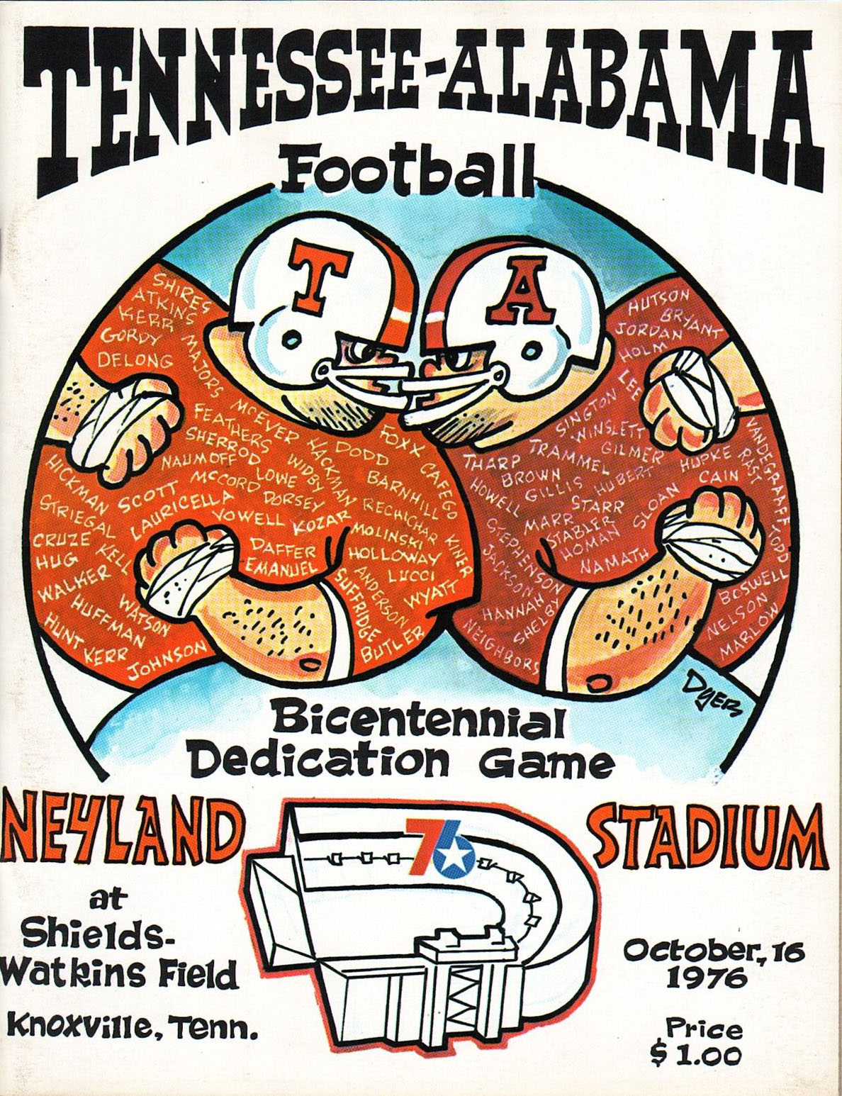 Tennessee Volunteers vs. Alabama Crimson Tide (October 16, 1976)