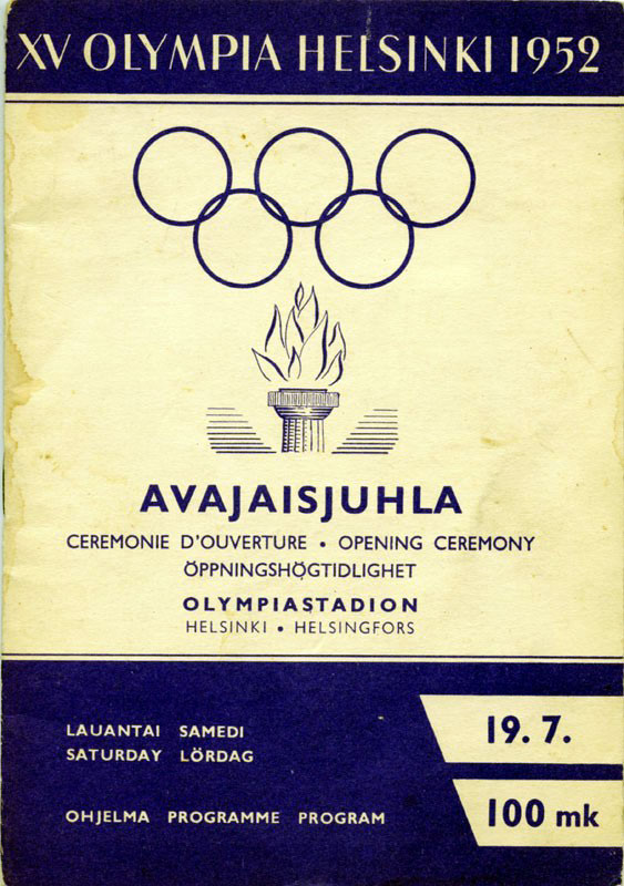 1952 Summer Olympics program (opening ceremony)