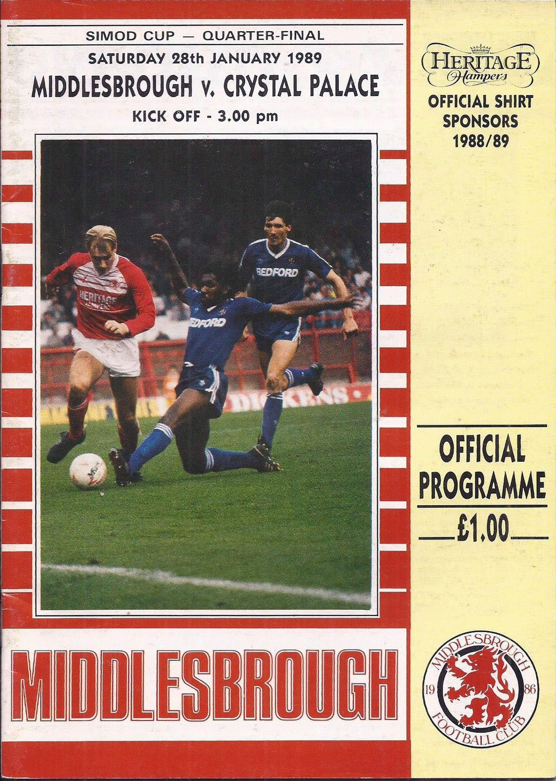 Middlesbrough vs. Crystal Palace (January 28, 1989)