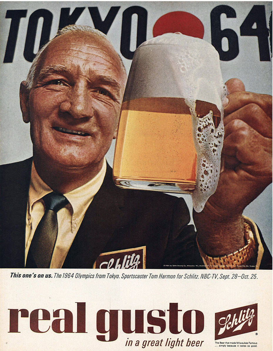 1964 Schlitz Advertisement (Tom Harmon)