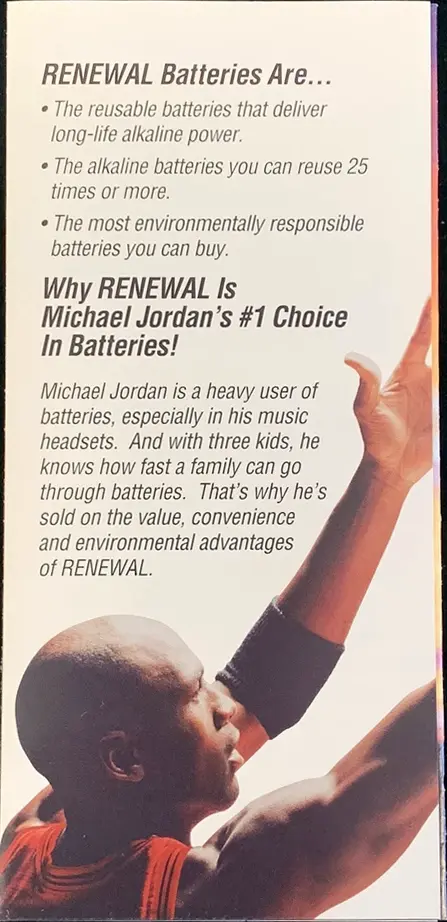 1995 Rayovac Advertisement (Michael Jordan)
