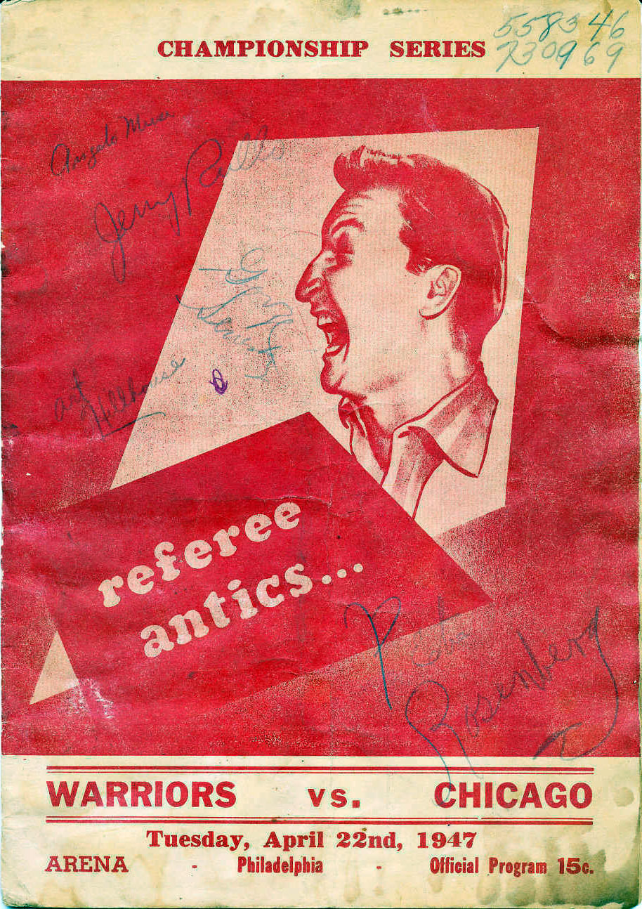 1947 Philadelphia Warriors playoff program
