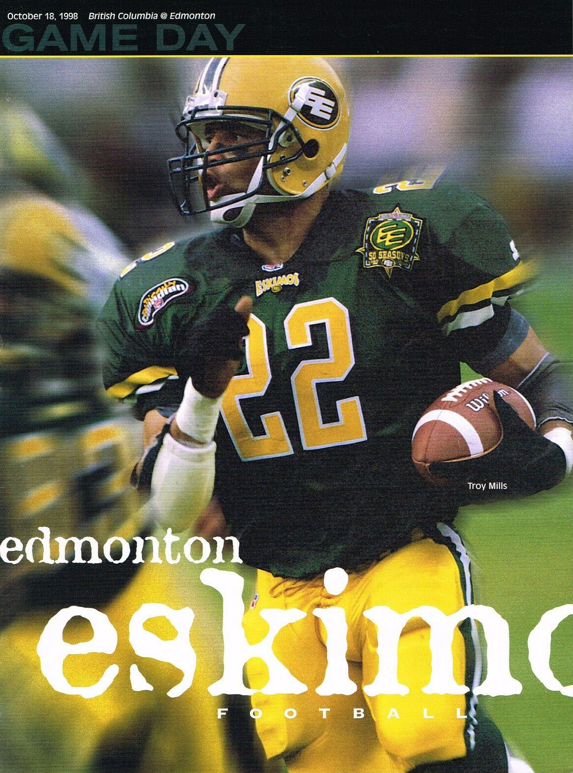 Edmonton Eskimos vs. BC Lions (October 18, 1998)