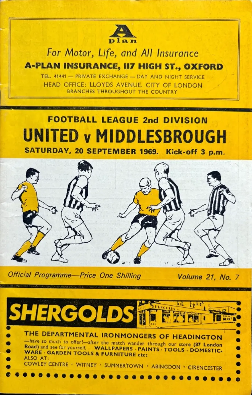 Oxford United vs. Middlesbrough (September 20, 1969)
