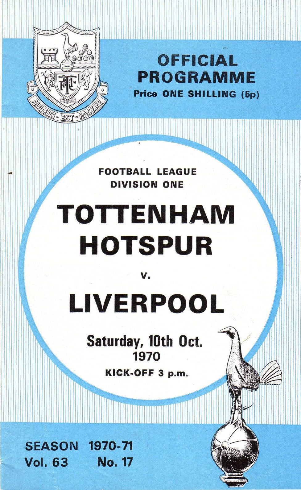 Tottenham Hotspur vs. Liverpool (October 10, 1970)