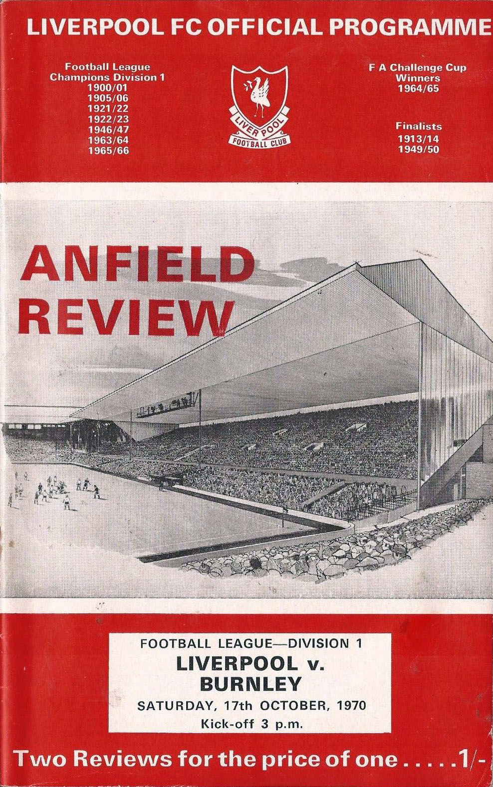 Liverpool vs. Burnley (October 17, 1970)