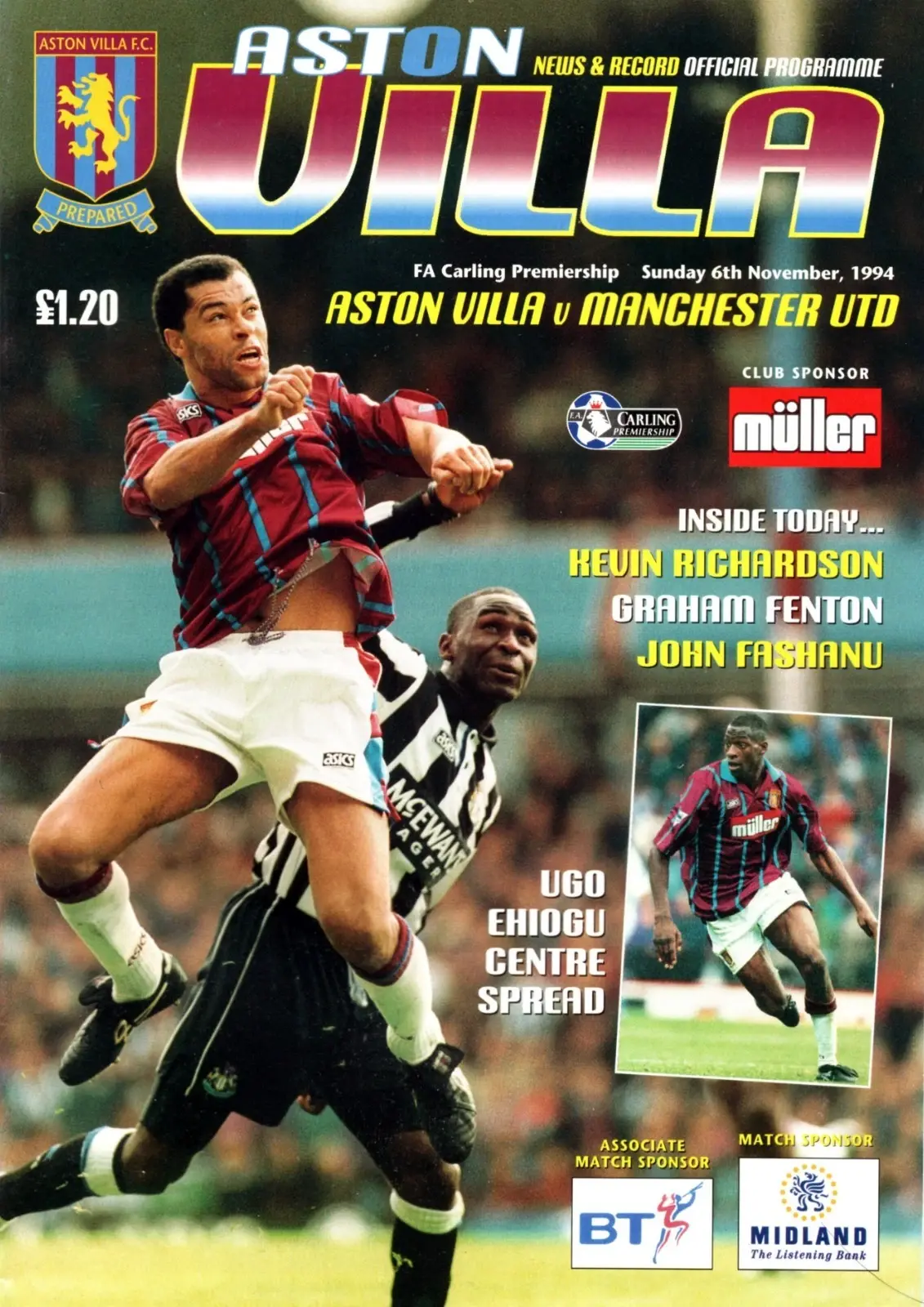 Aston Villa vs. Manchester United (November 6, 1994)