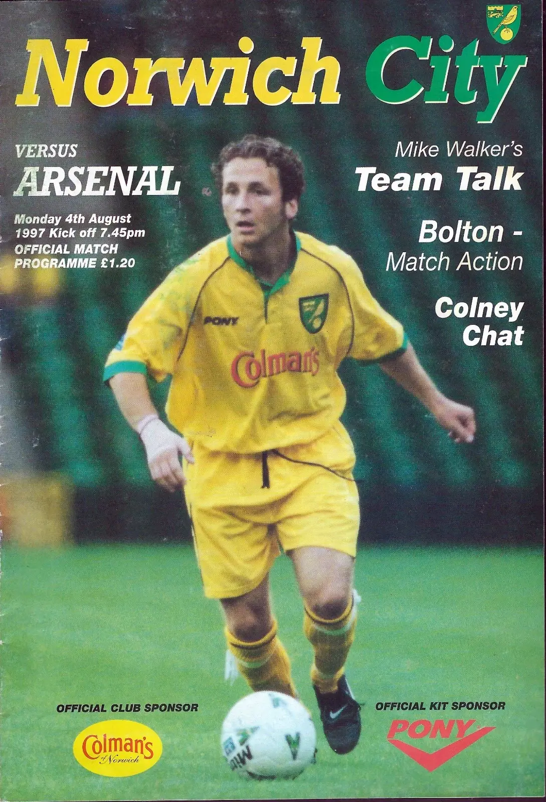 Norwich City vs. Arsenal (August 4, 1997)