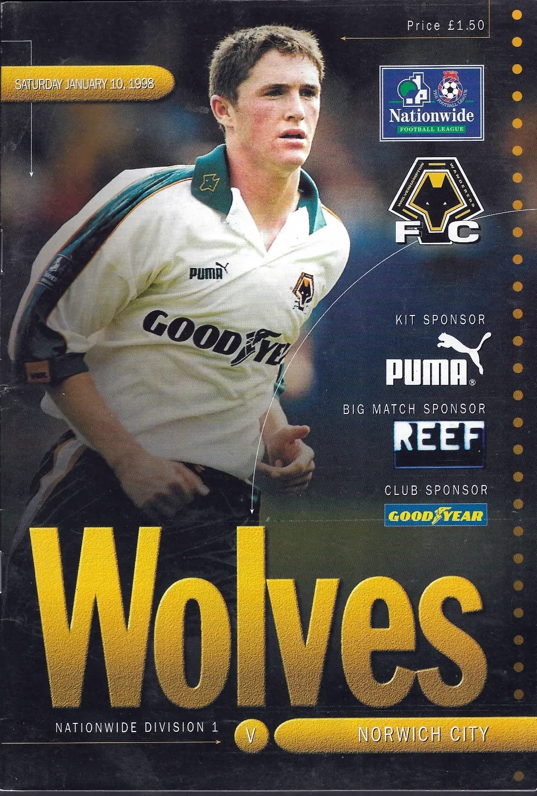 Wolverhampton Wanderers vs. Norwich City (January 10, 1998)