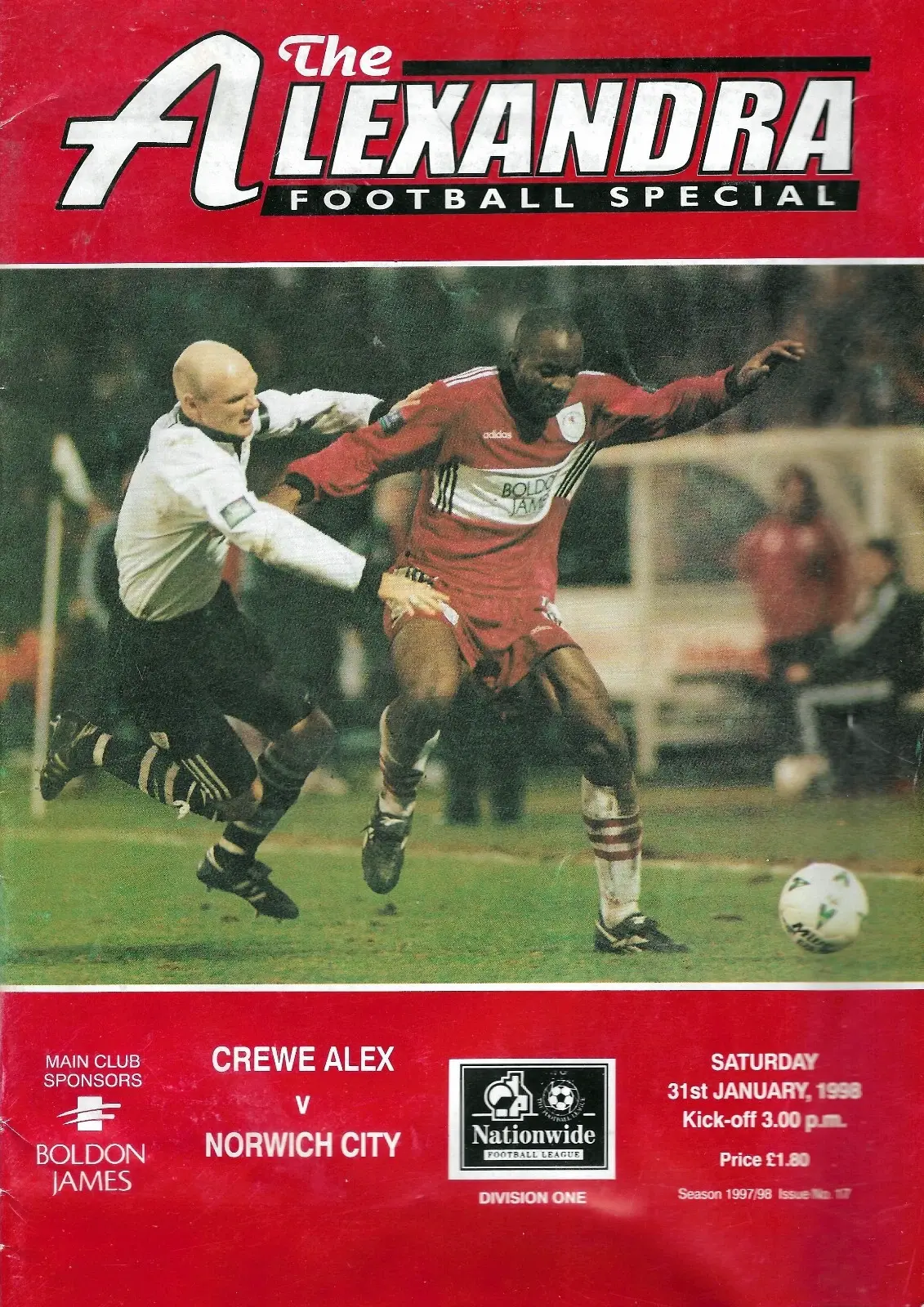 Crewe Alexandra vs. Norwich City (January 31, 1998)