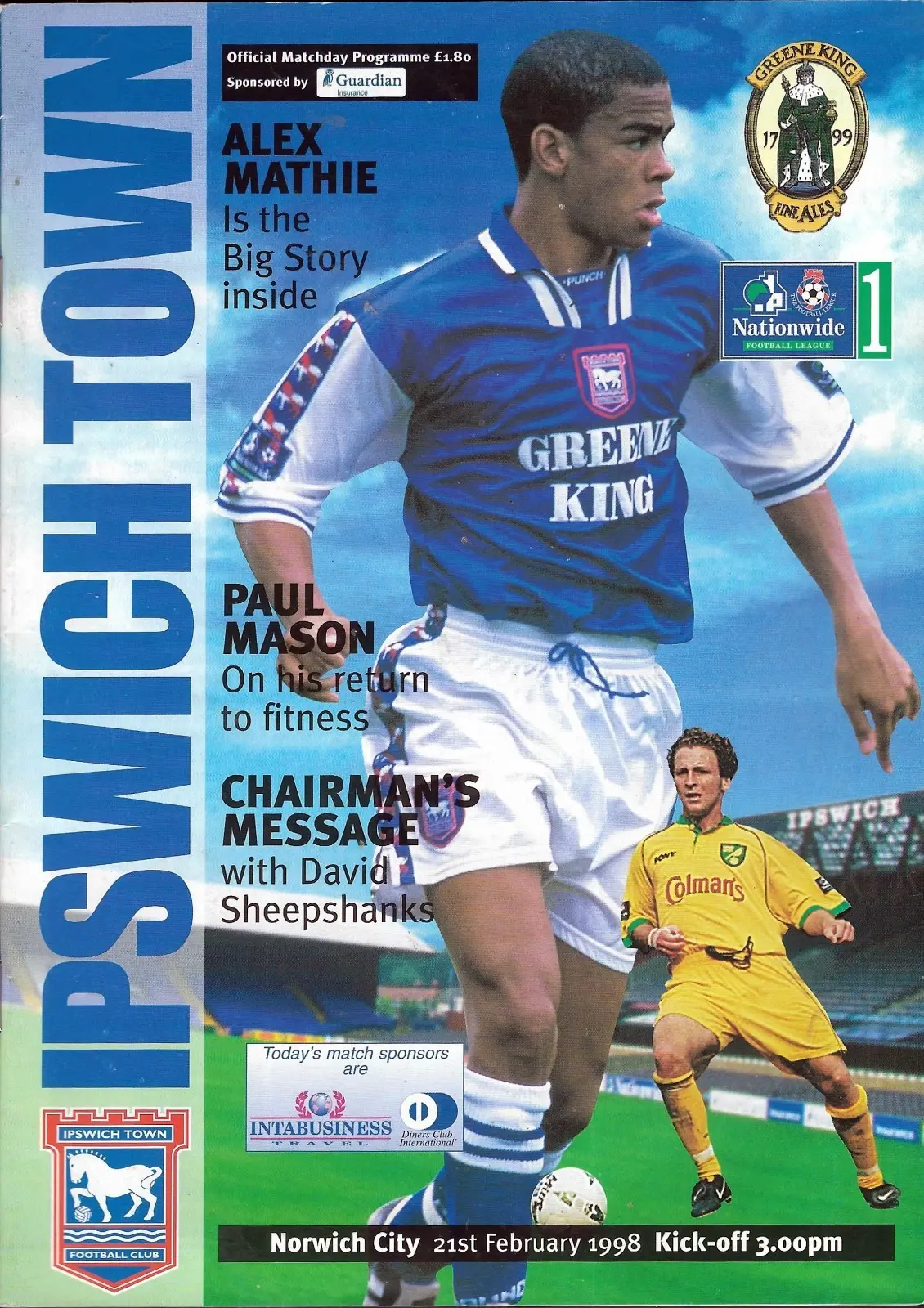 Ipswich Town vs. Norwich City (February 21, 1998)