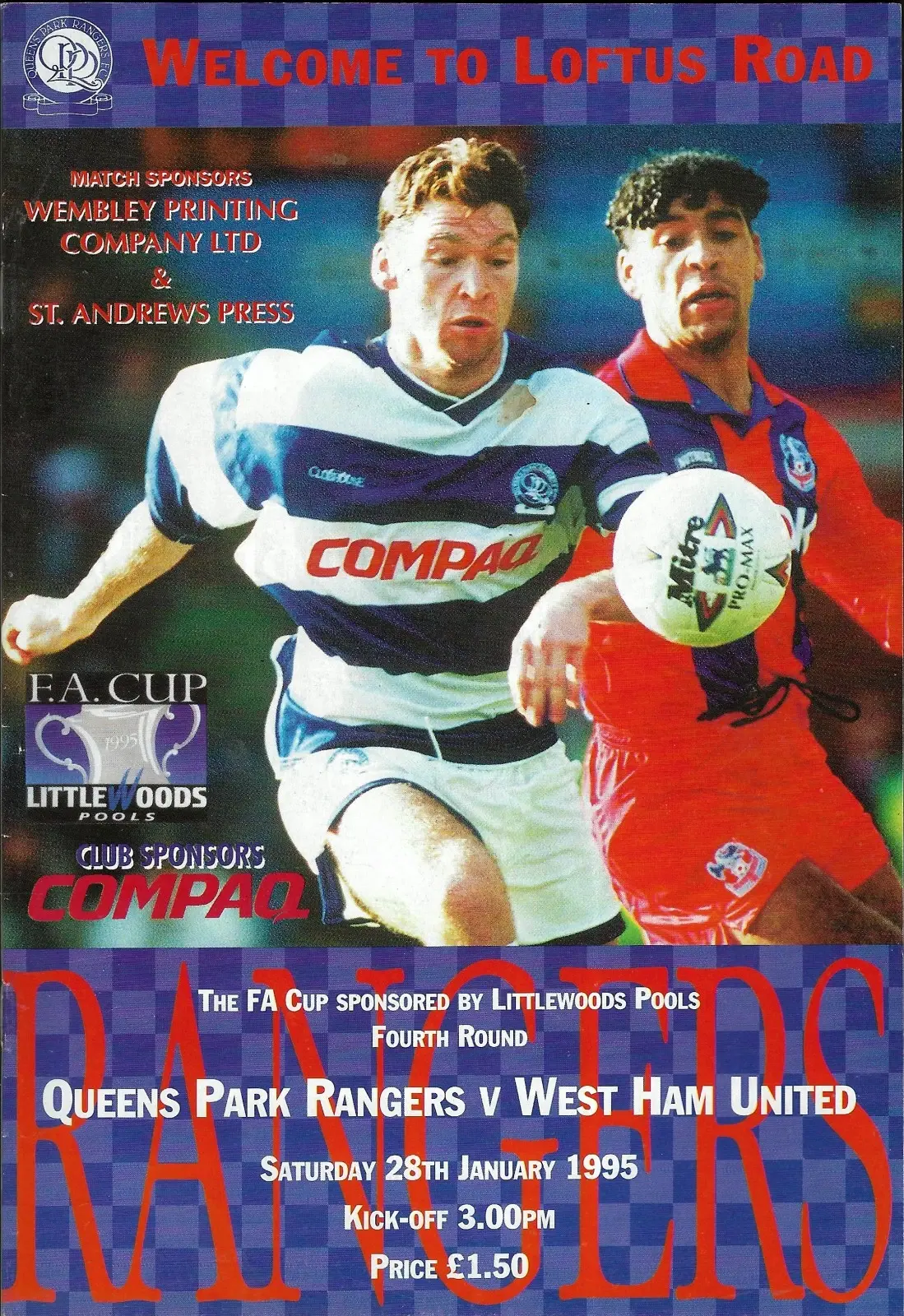 Queens Park Rangers vs. West Ham United (January 28, 1995)
