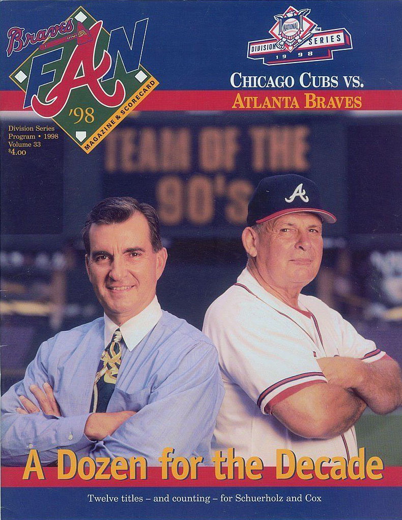 1998 Atlanta Braves NLDS program