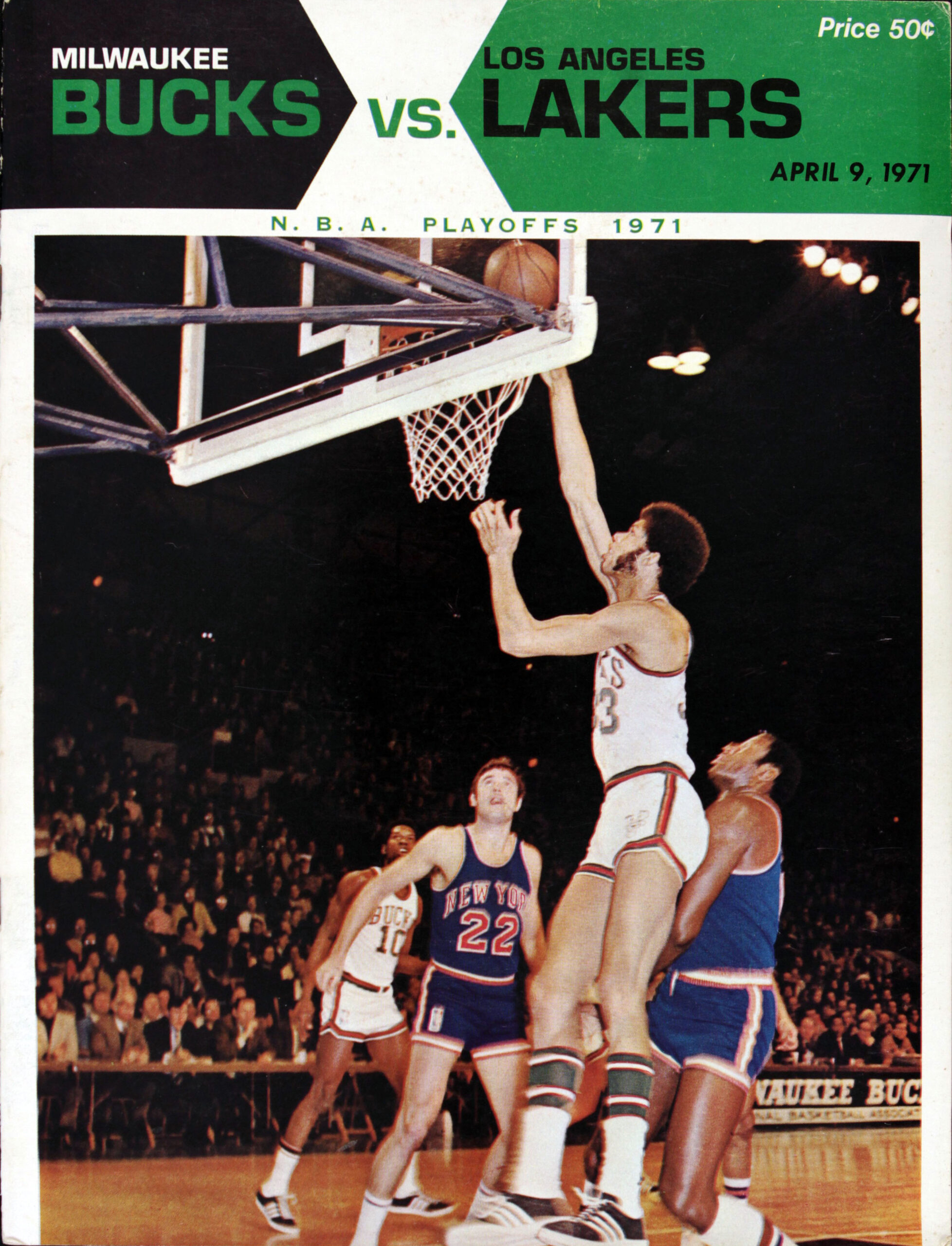1971 Milwaukee Bucks playoff program