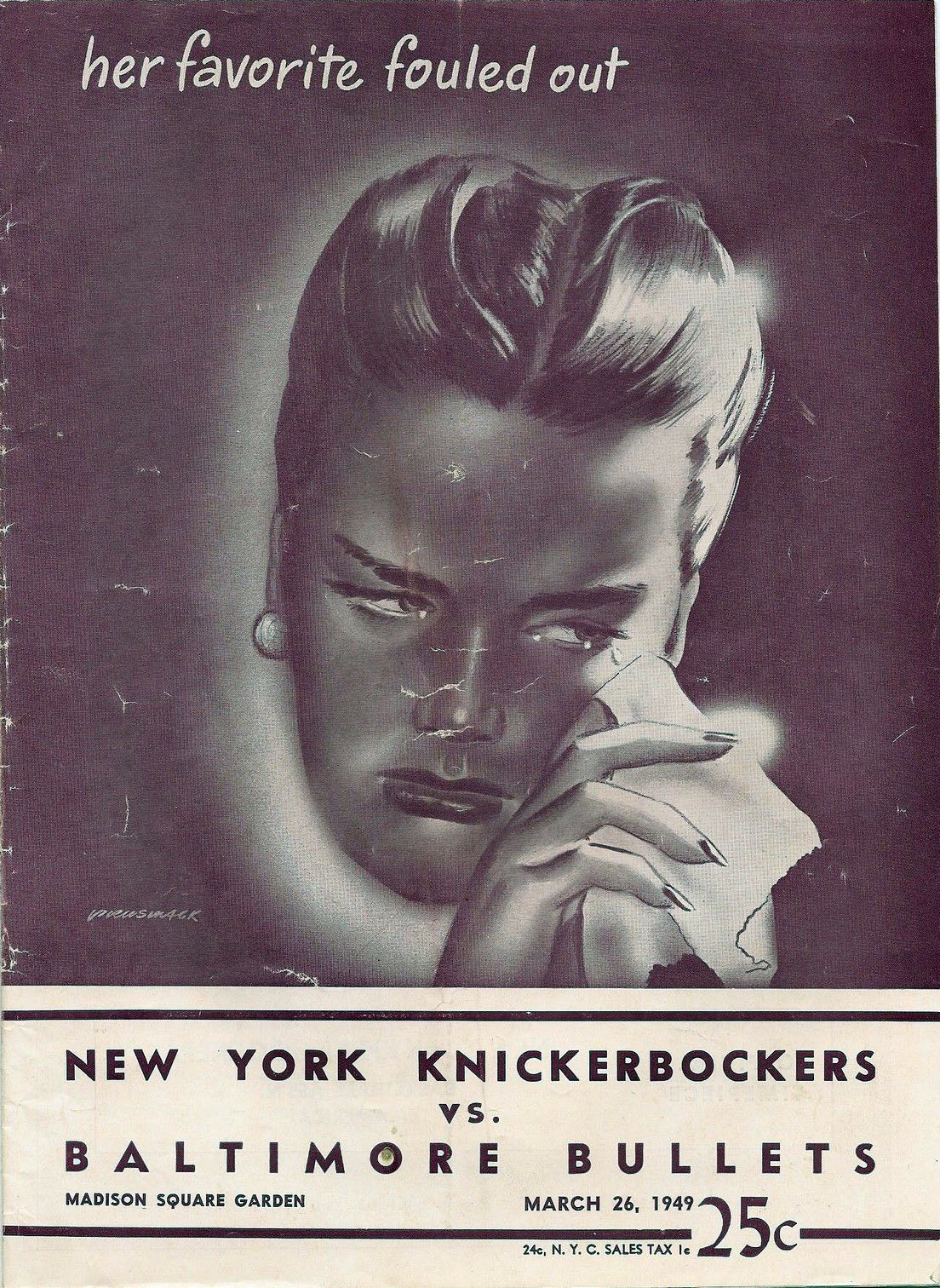 1949 New York Knicks playoff program