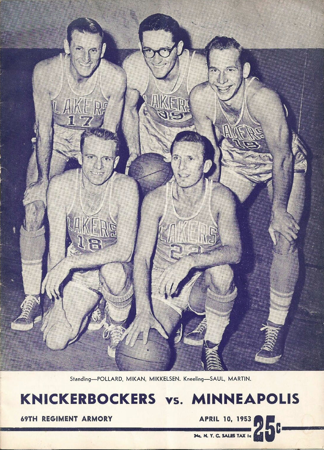1953 New York Knicks playoff program