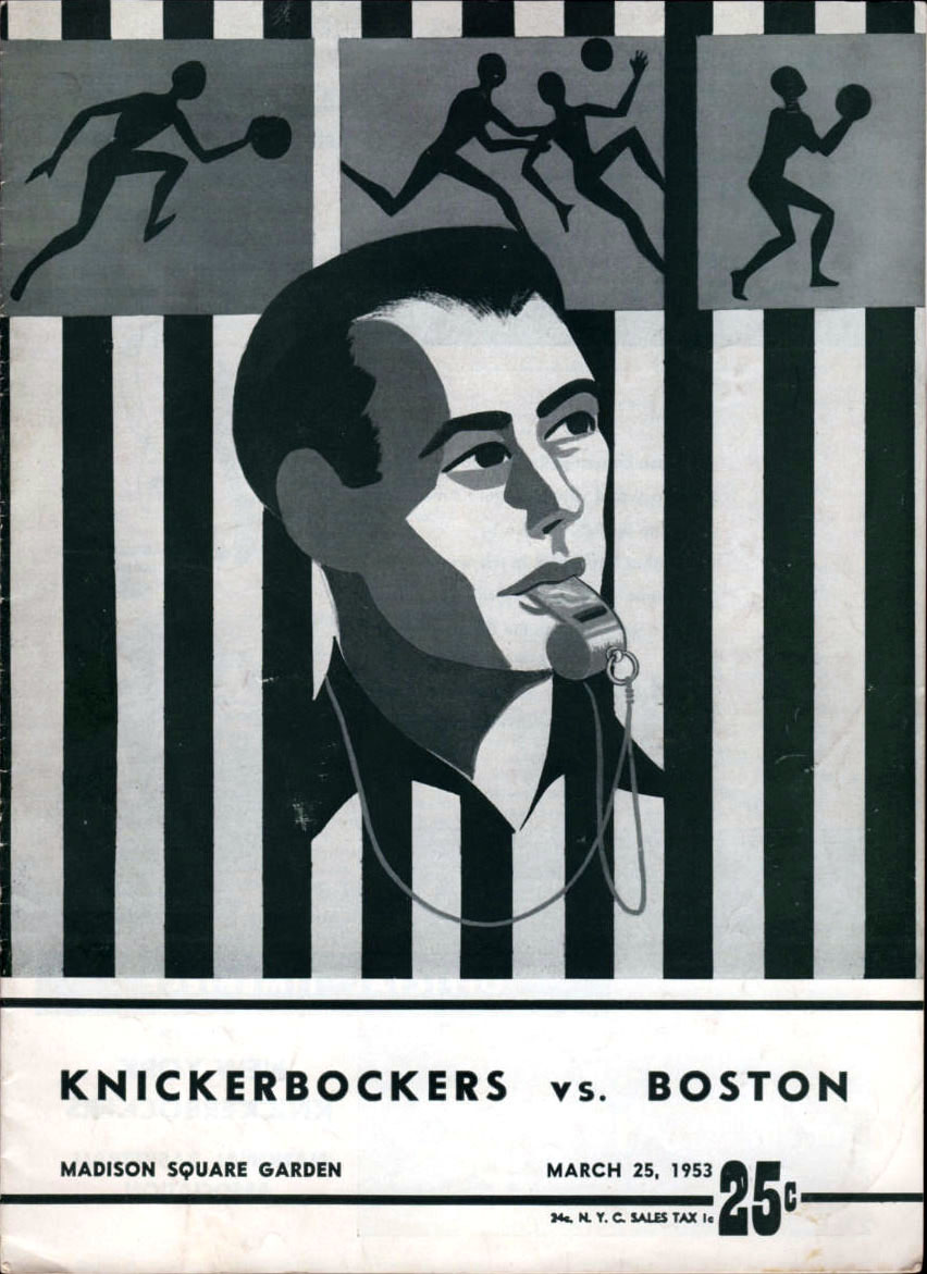 1953 New York Knicks playoff program