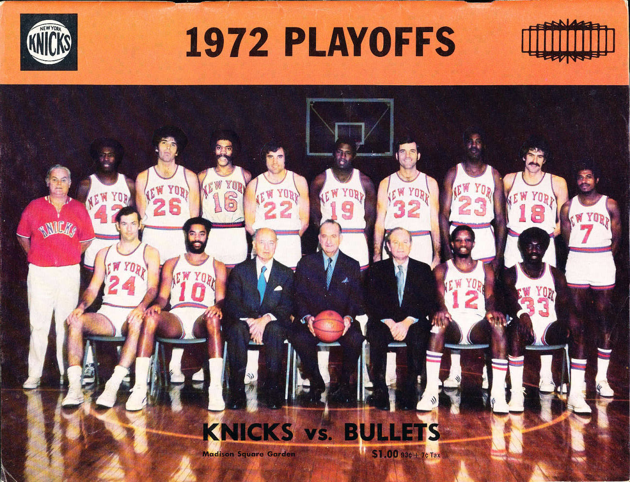 1972 New York Knicks playoff program