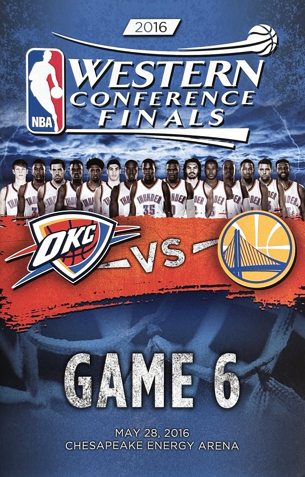 2016 Oklahoma City Thunder playoff program