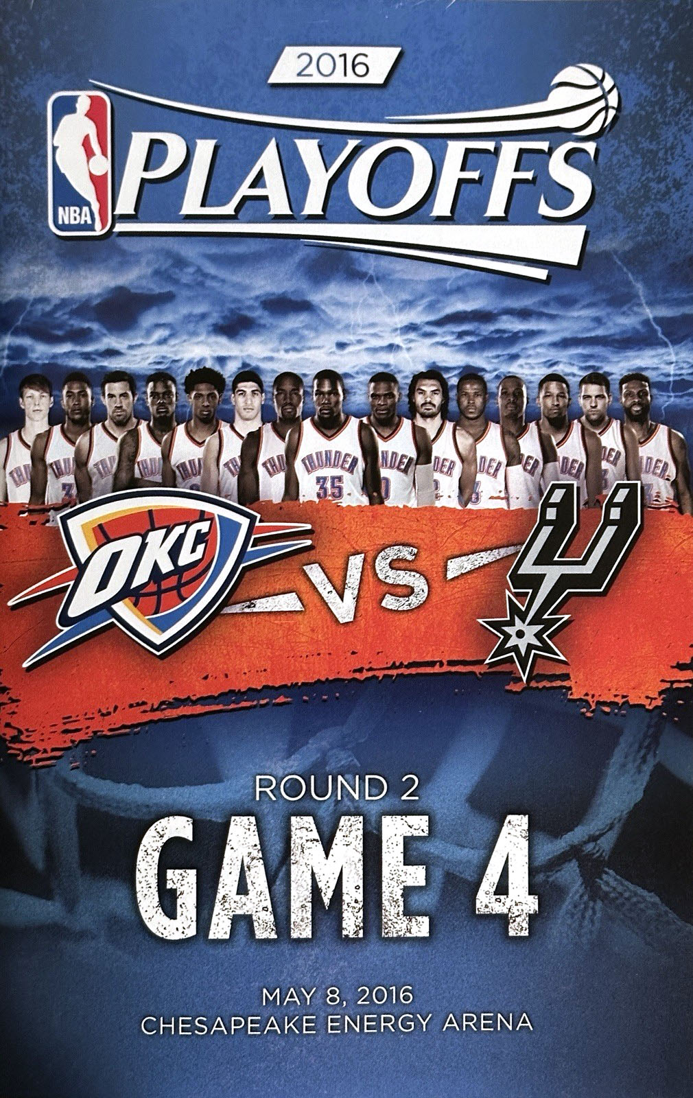 2016 Oklahoma City Thunder playoff program