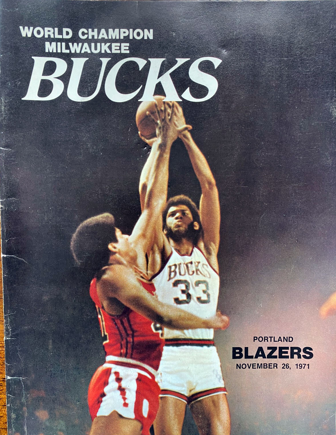 1971-72 Milwaukee Bucks program