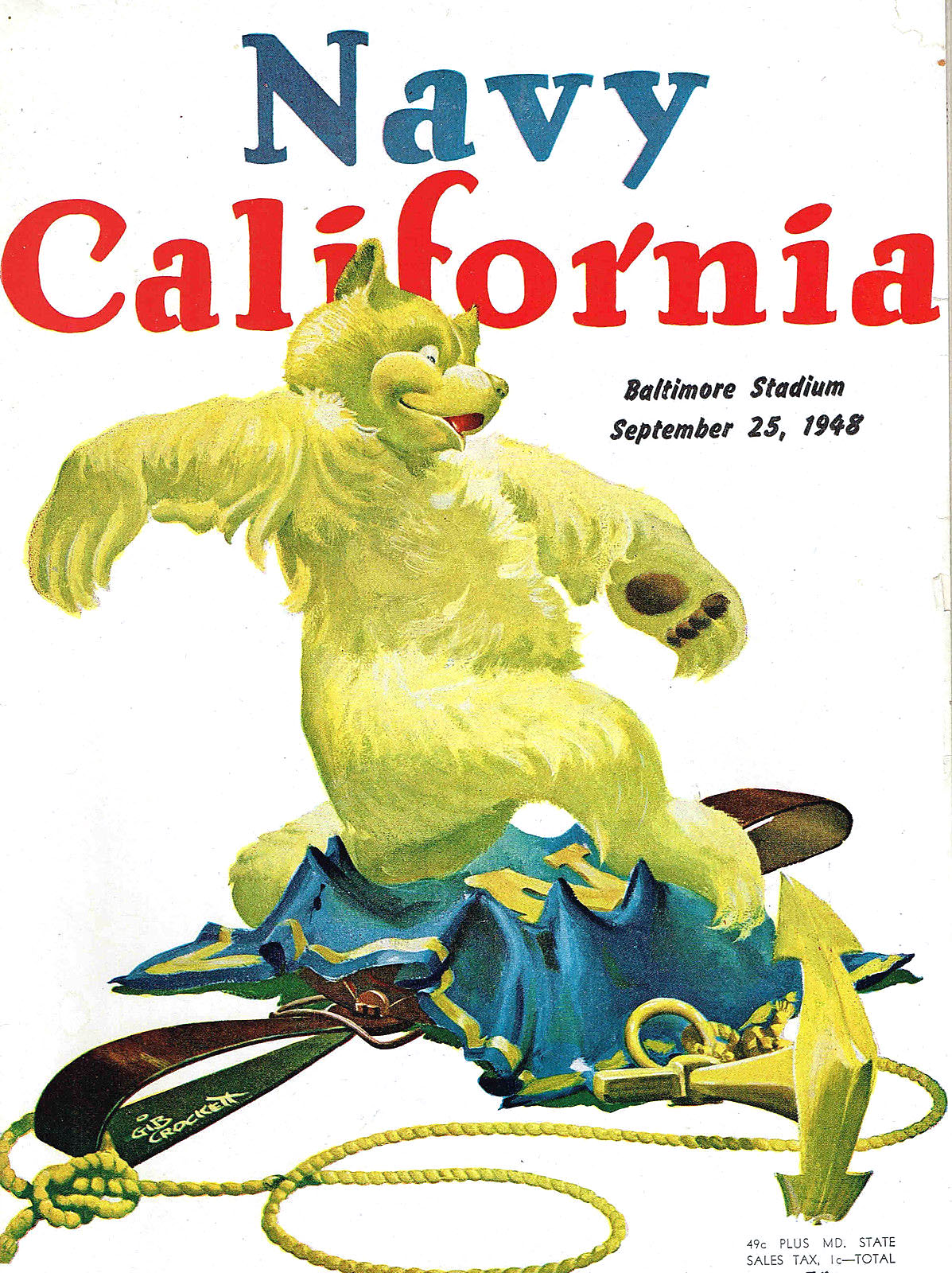 Navy Midshipmen vs. California Golden Bears (September 25, 1948)