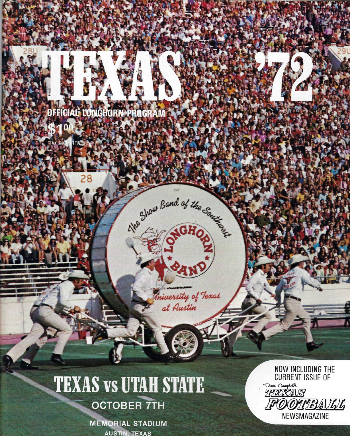 Texas Longhorns vs. Utah State Aggies (October 7, 1972)