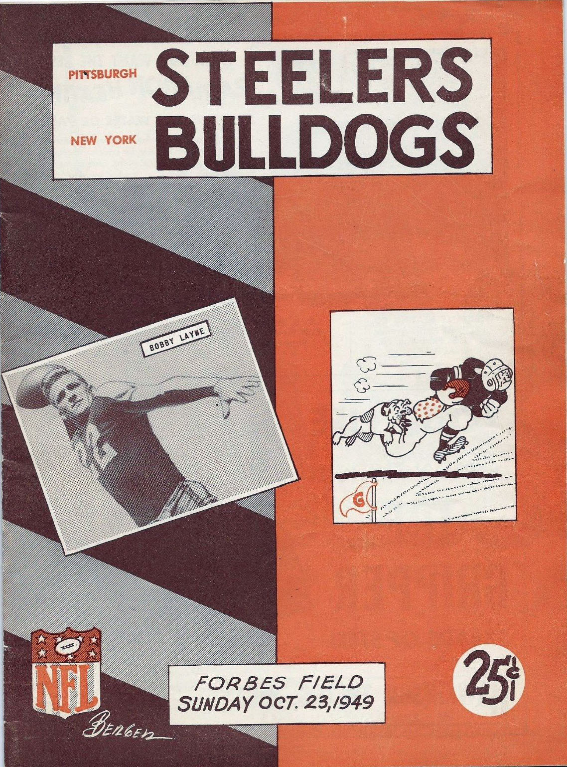Pittsburgh Steelers vs. New York Bulldogs (October 23, 1949)