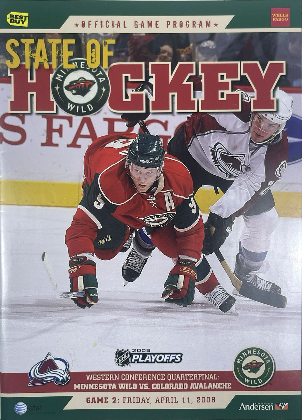 2008 Minnesota Wild playoff program
