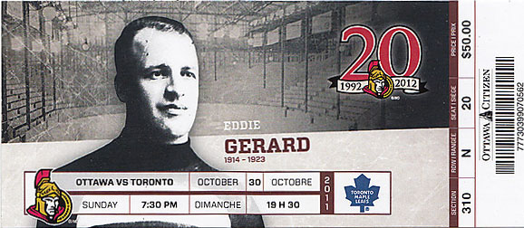 2011-12 Ottawa Senators ticket