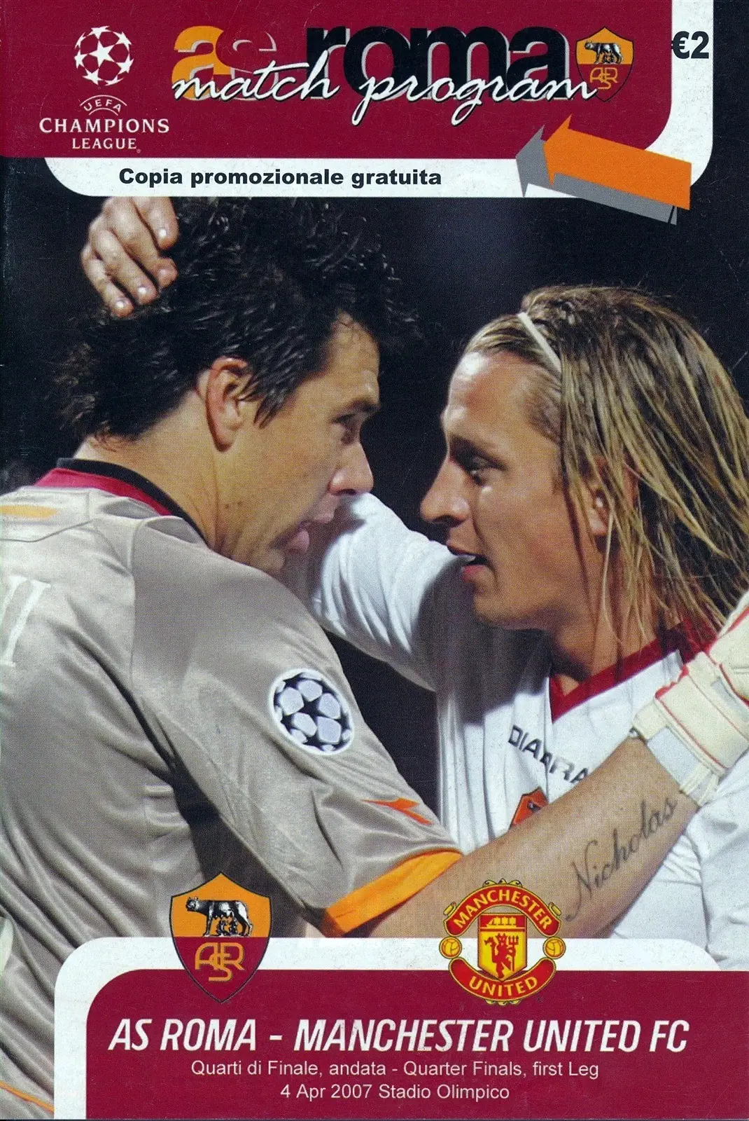 AS Roma vs. Manchester United (April 4, 2007)