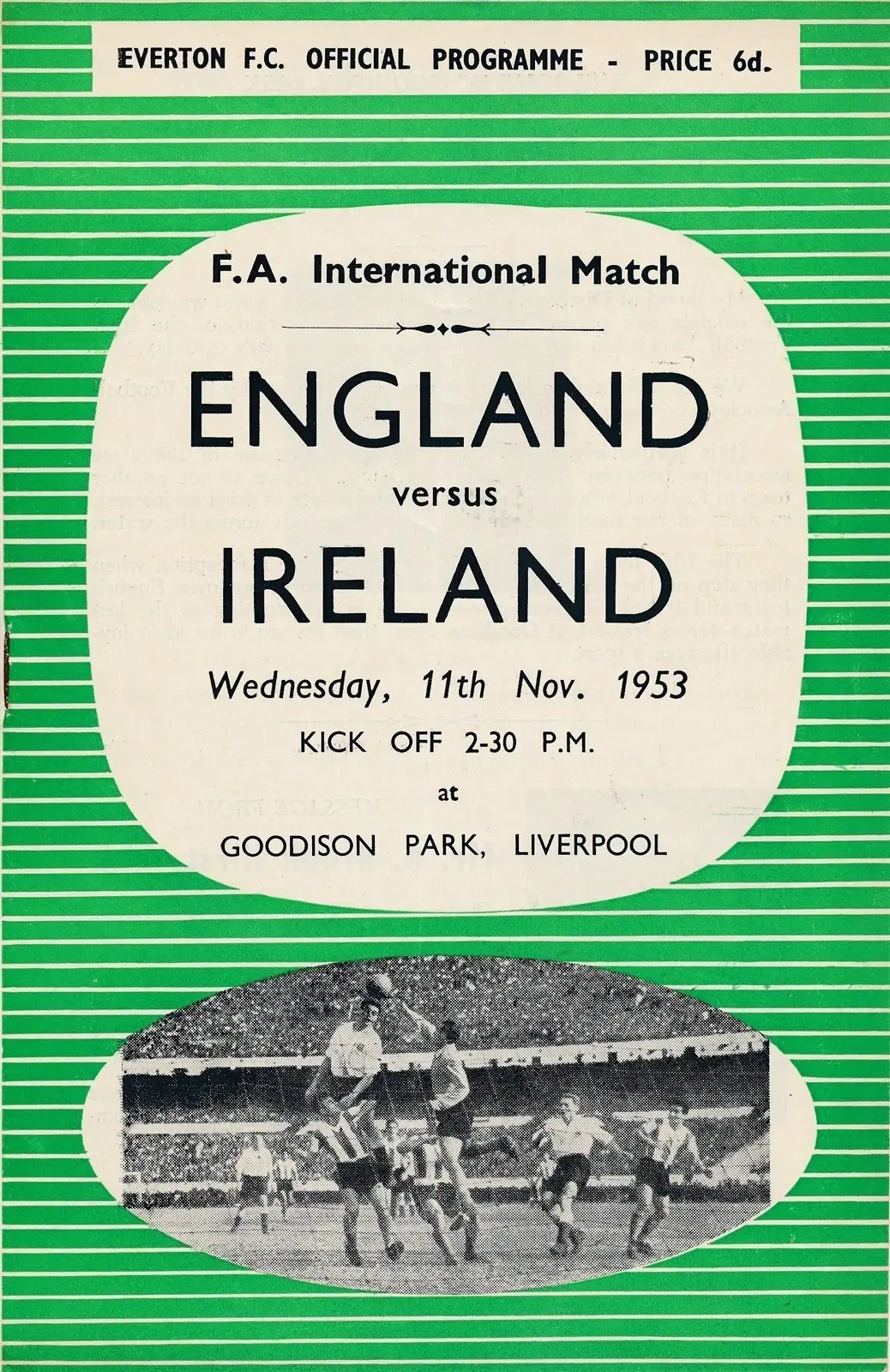 England vs. Northern Ireland (November 11, 1953)