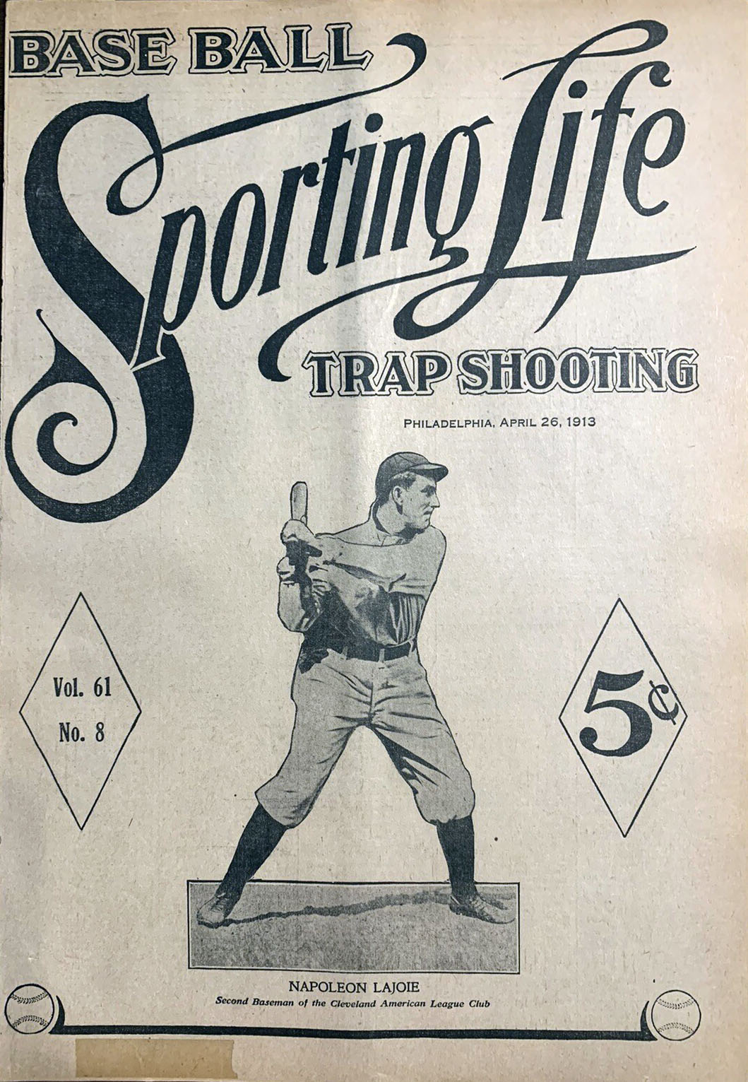 Sporting Life (April 26, 1913) w/Nap Lajoie