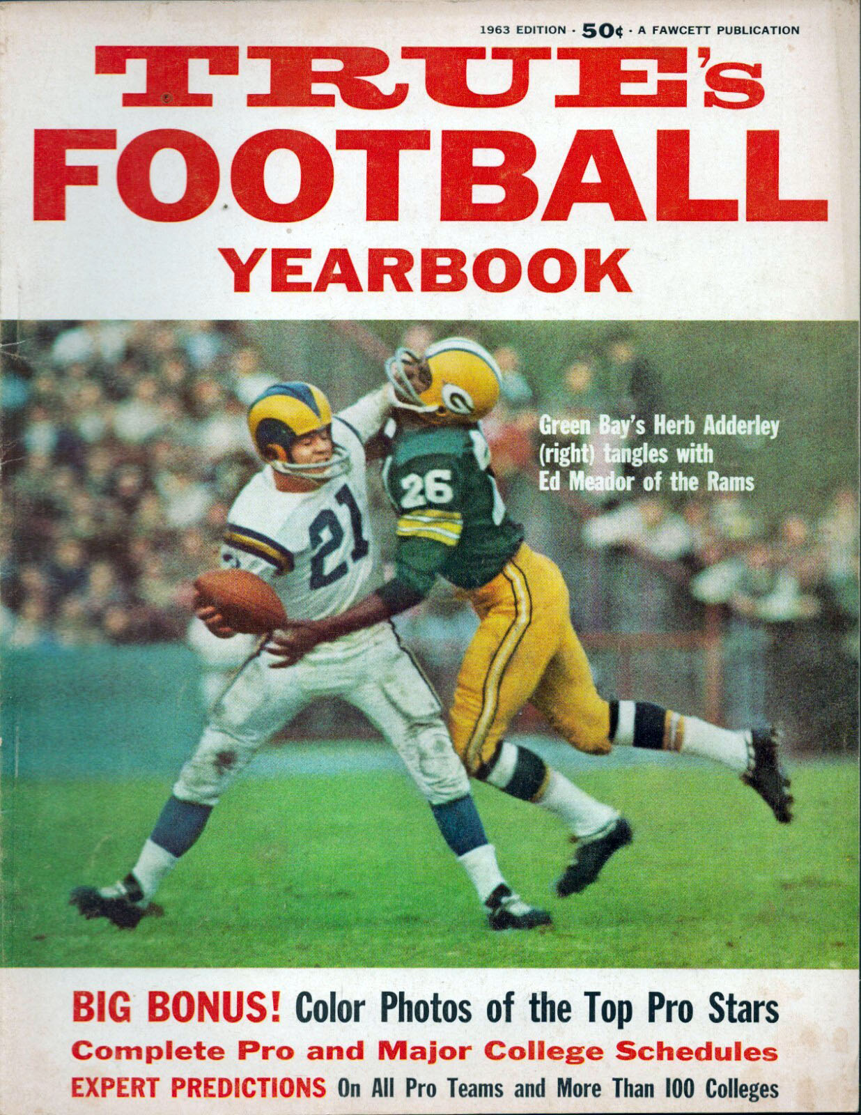 1963 True's Football Yearbook (Eddie Meador and Herb Adderley)