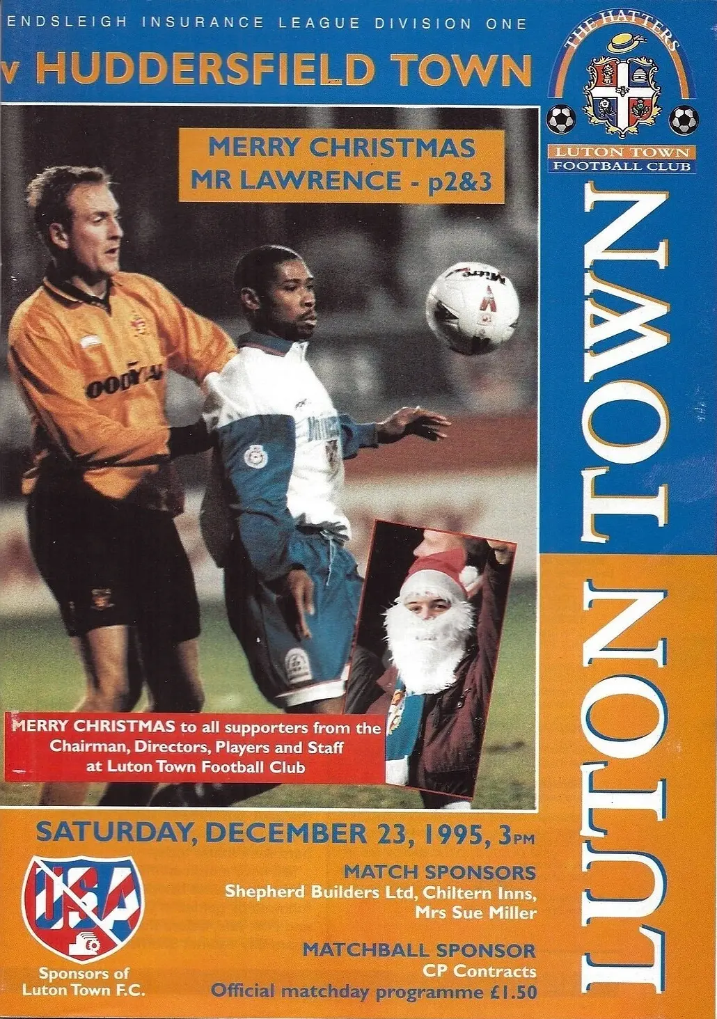 Luton Town vs. Huddersfield Town (December 23, 1995)