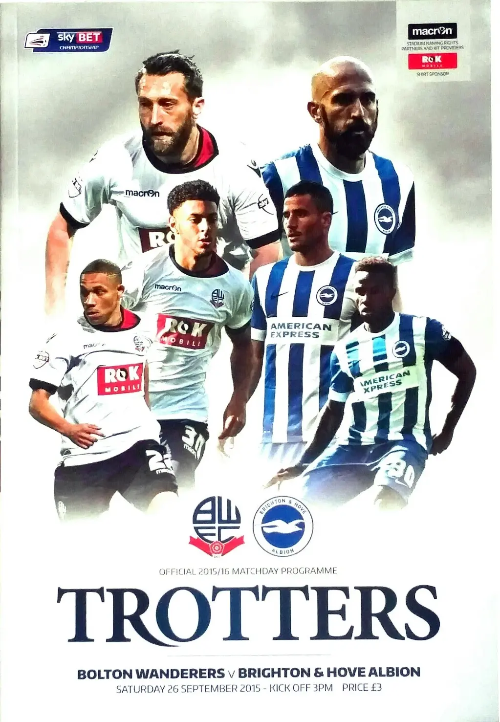 Bolton Wanderers vs. Brighton & Hove Albion (September 26, 2015)