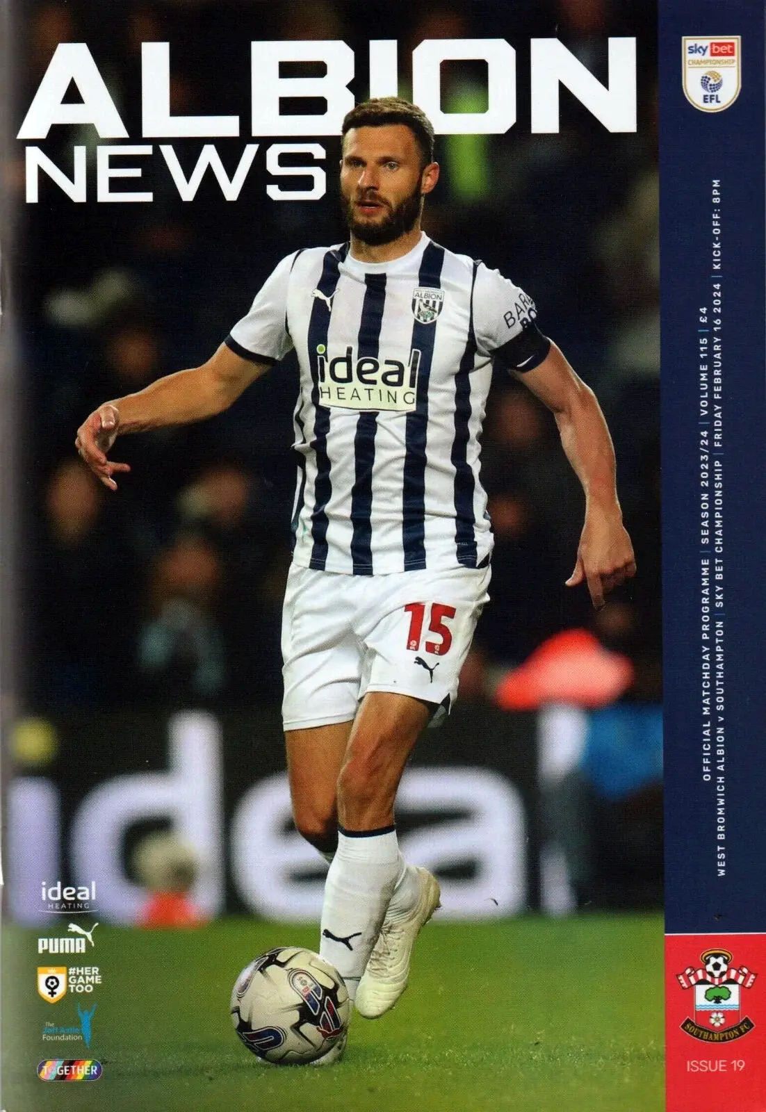 West Bromwich Albion vs. Southampton (February 16, 2024)