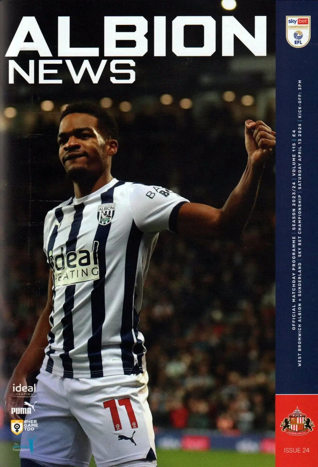 West Bromwich Albion vs. Sunderland (April 13, 2024)