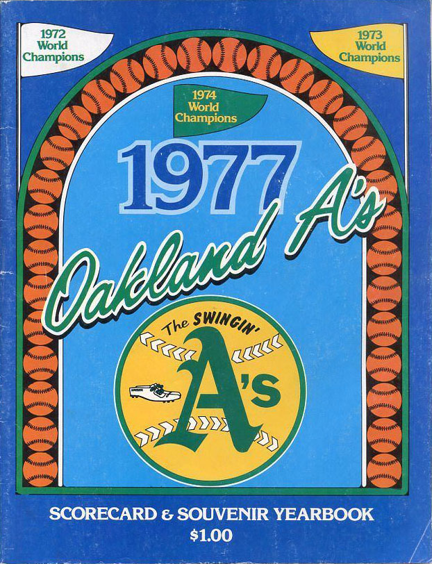 1977 Oakland Athletics program