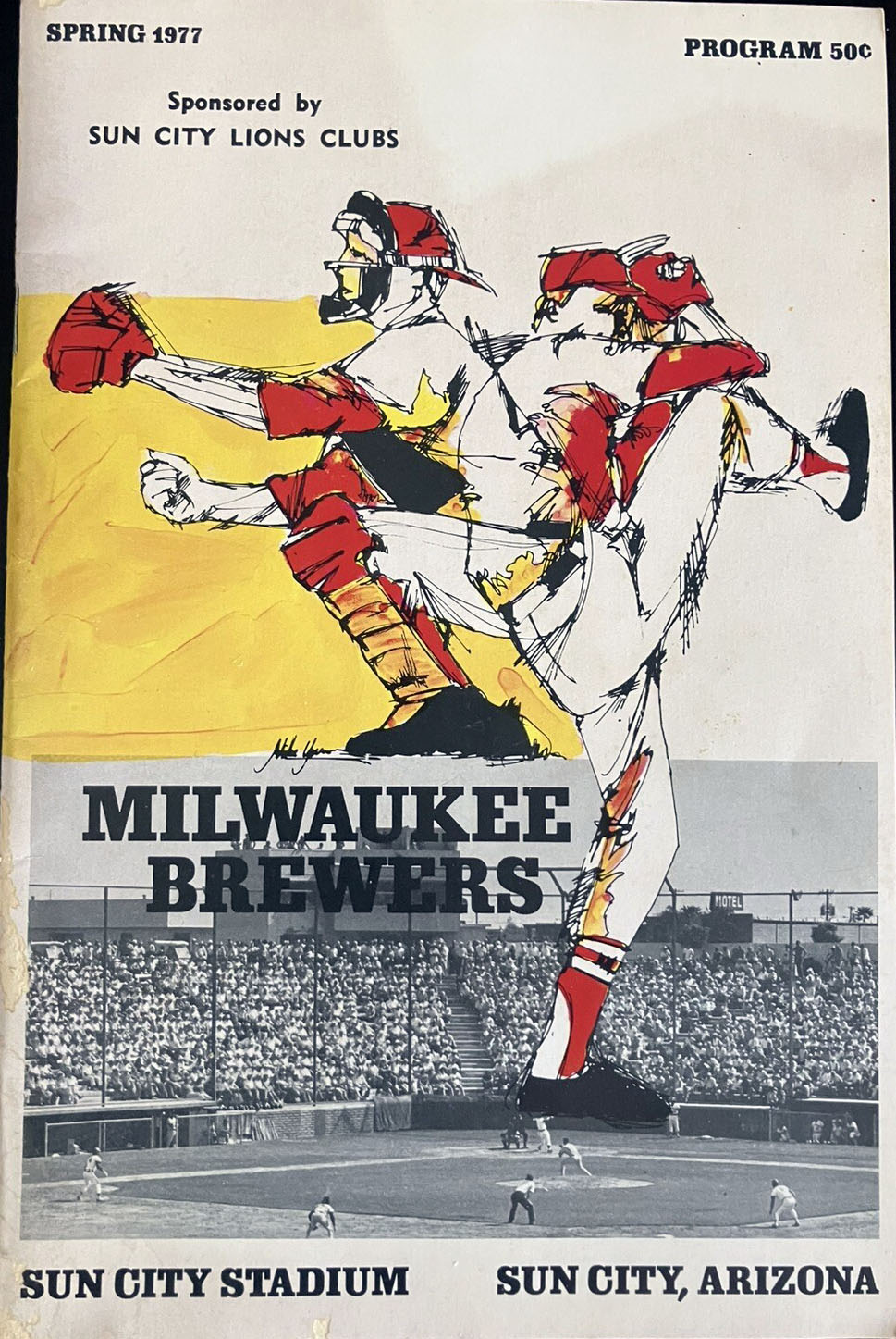 1977 Milwaukee Brewers spring training program