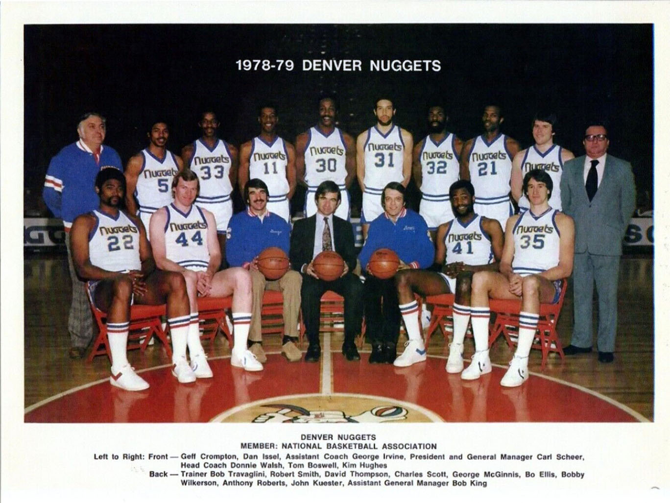1978-79 Denver Nuggets Team Photo