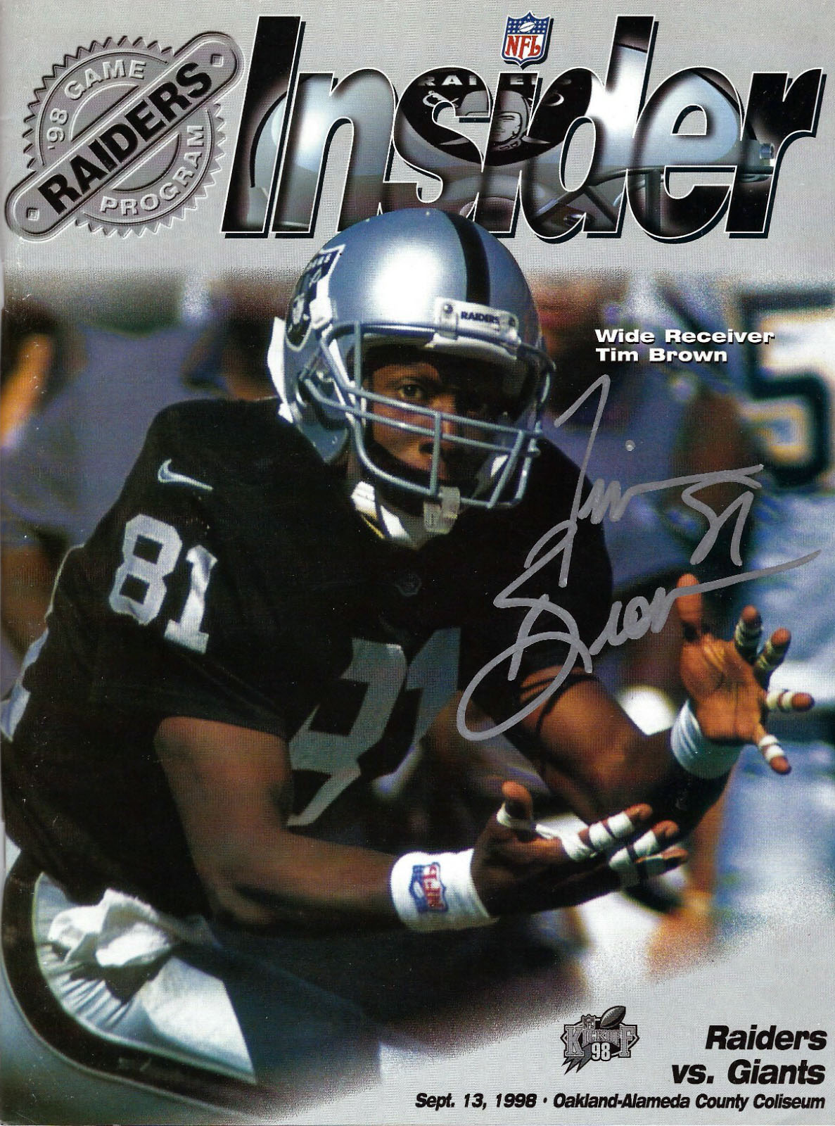 Oakland Raiders vs. New York Giants (September 13, 1998)