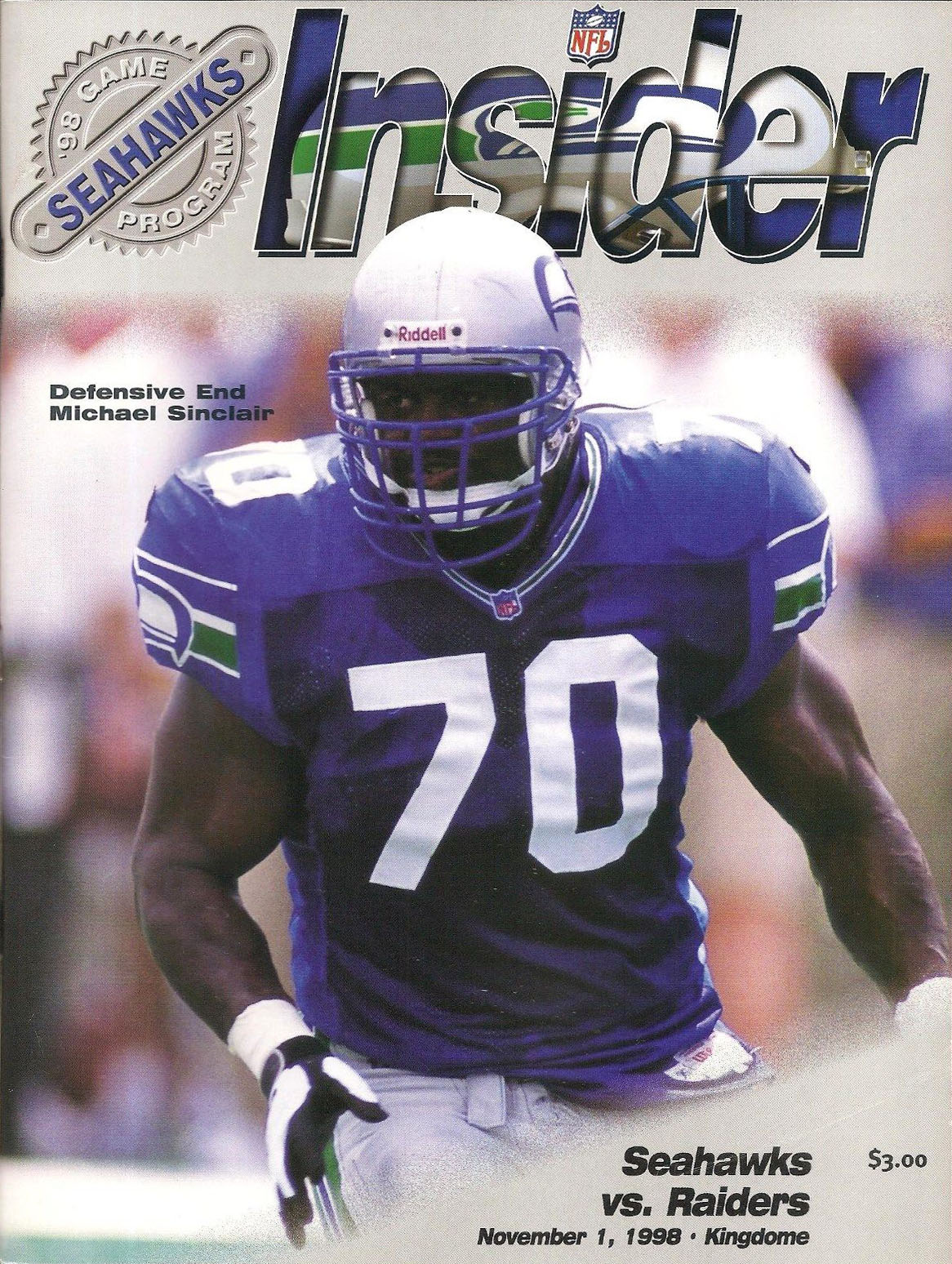 Seattle Seahawks vs. Oakland Raiders (November 1, 1998)