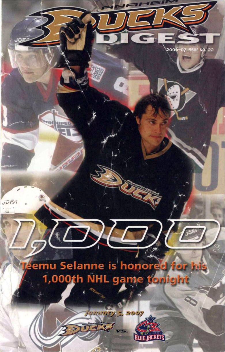 2006-07 Anaheim Ducks program