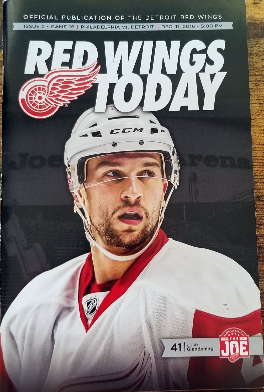 2016-17 Detroit Red Wings program