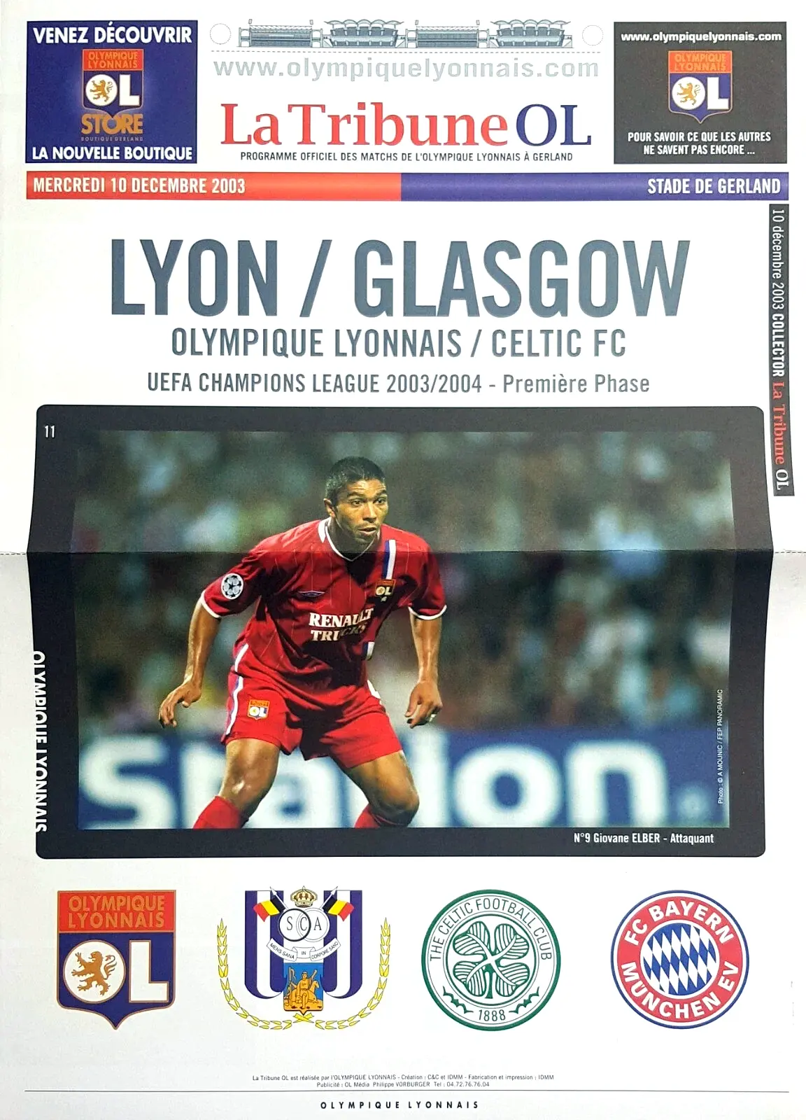 Olympique Lyonnais vs. Celtic (December 10, 2003)