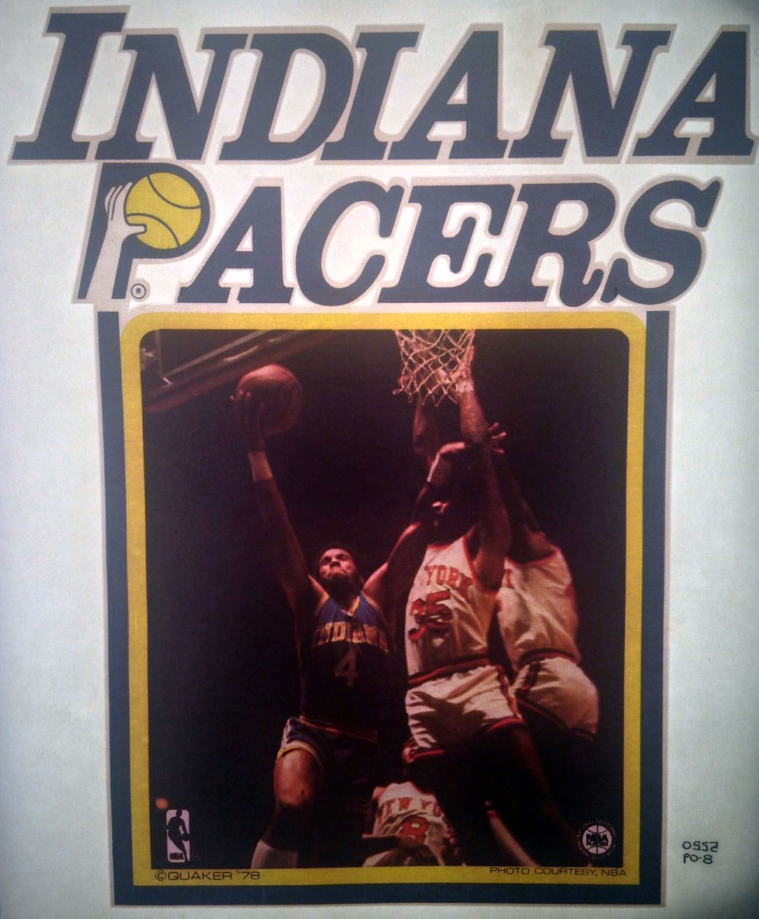 1978 Adrian Dantley Indiana Pacers Iron-On Transfer Decal