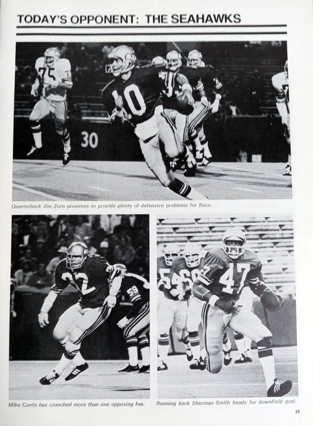 1976 Tampa Bay Buccaneers/Seattle Seahawks Player Photos