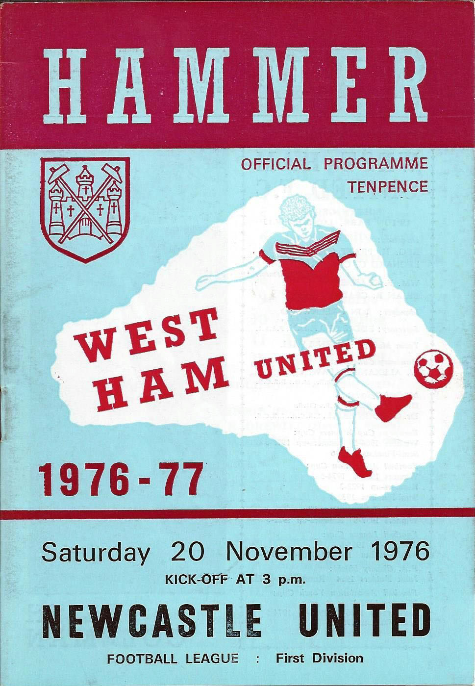 West Ham United vs. Newcastle United (November 20, 1976)